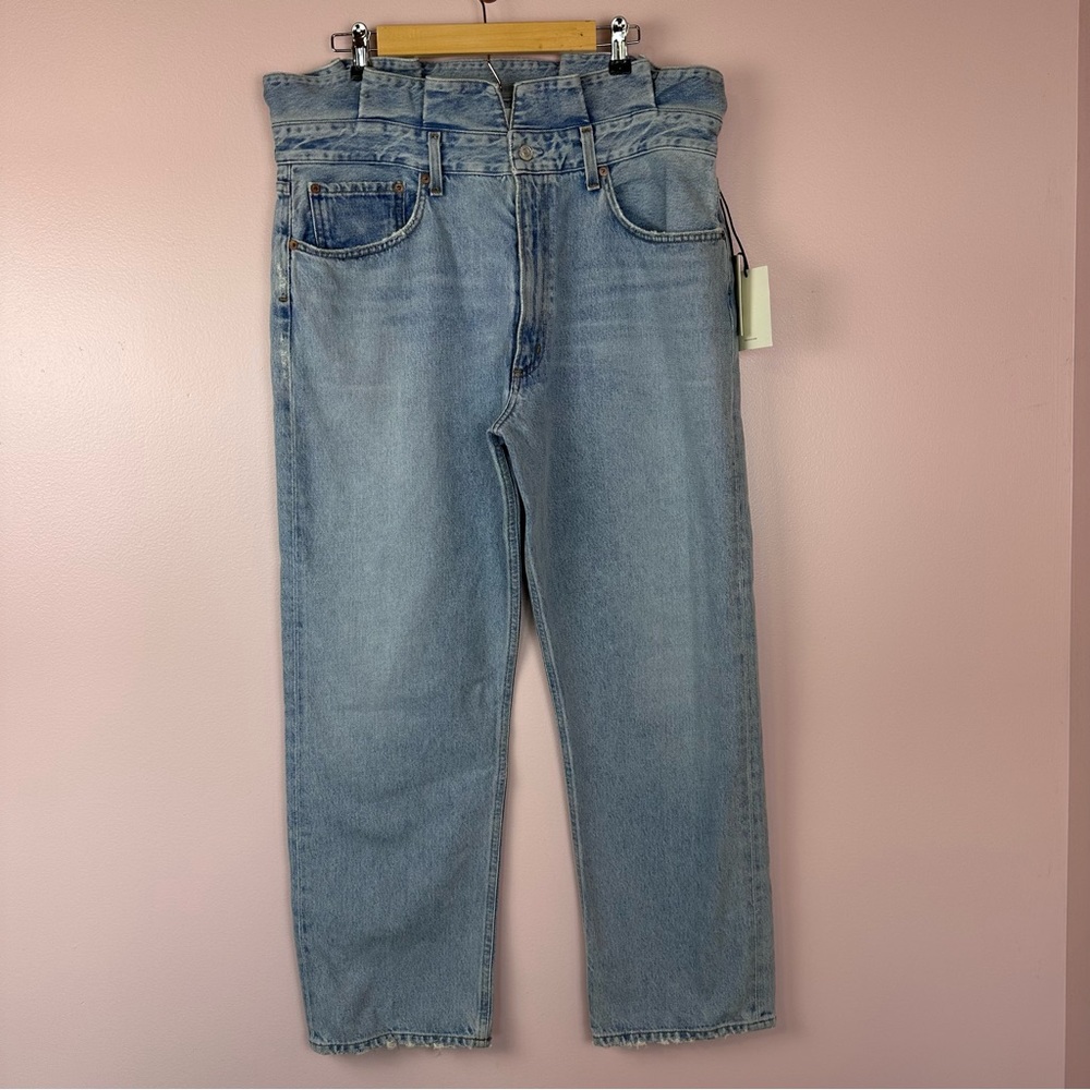 New Agolde Lettuce Waistband High Rise Jeans 33